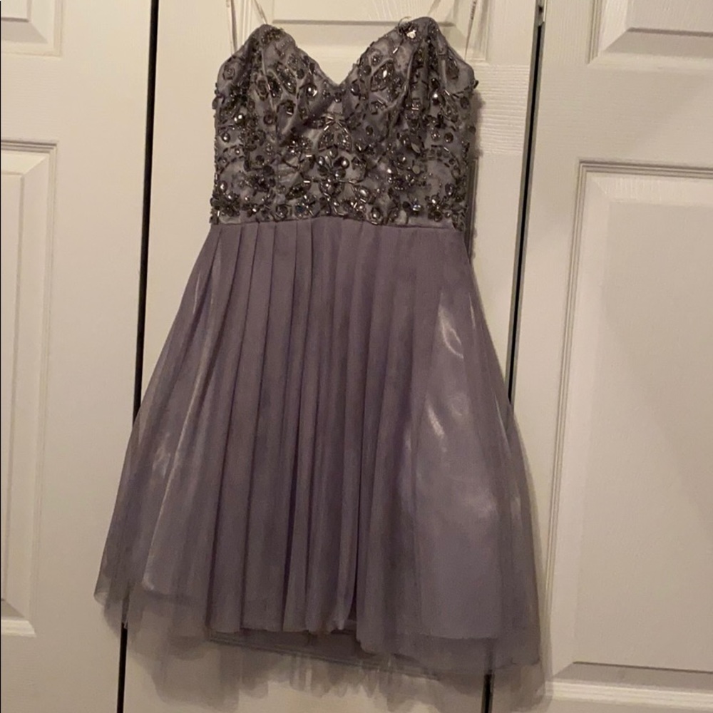 Silver short dress